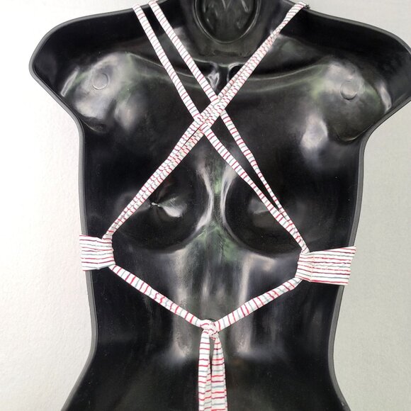 Eberjey Connor Multi-Color Striped Bikini Top Crisscross Back Small - Picture 2 of 5